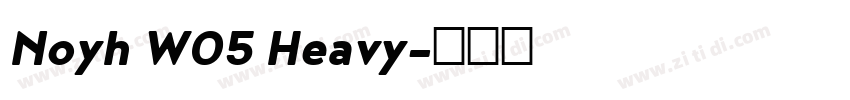 Noyh W05 Heavy字体转换 Noyh W05 Heavy字体转换